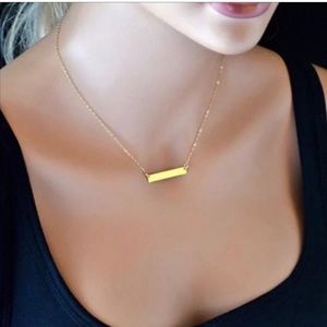 Short Dainty bar necklace